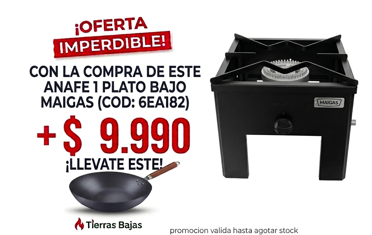 1P BAJO Anafe Negro 1 Plato Bajo 6EA182 Maigas