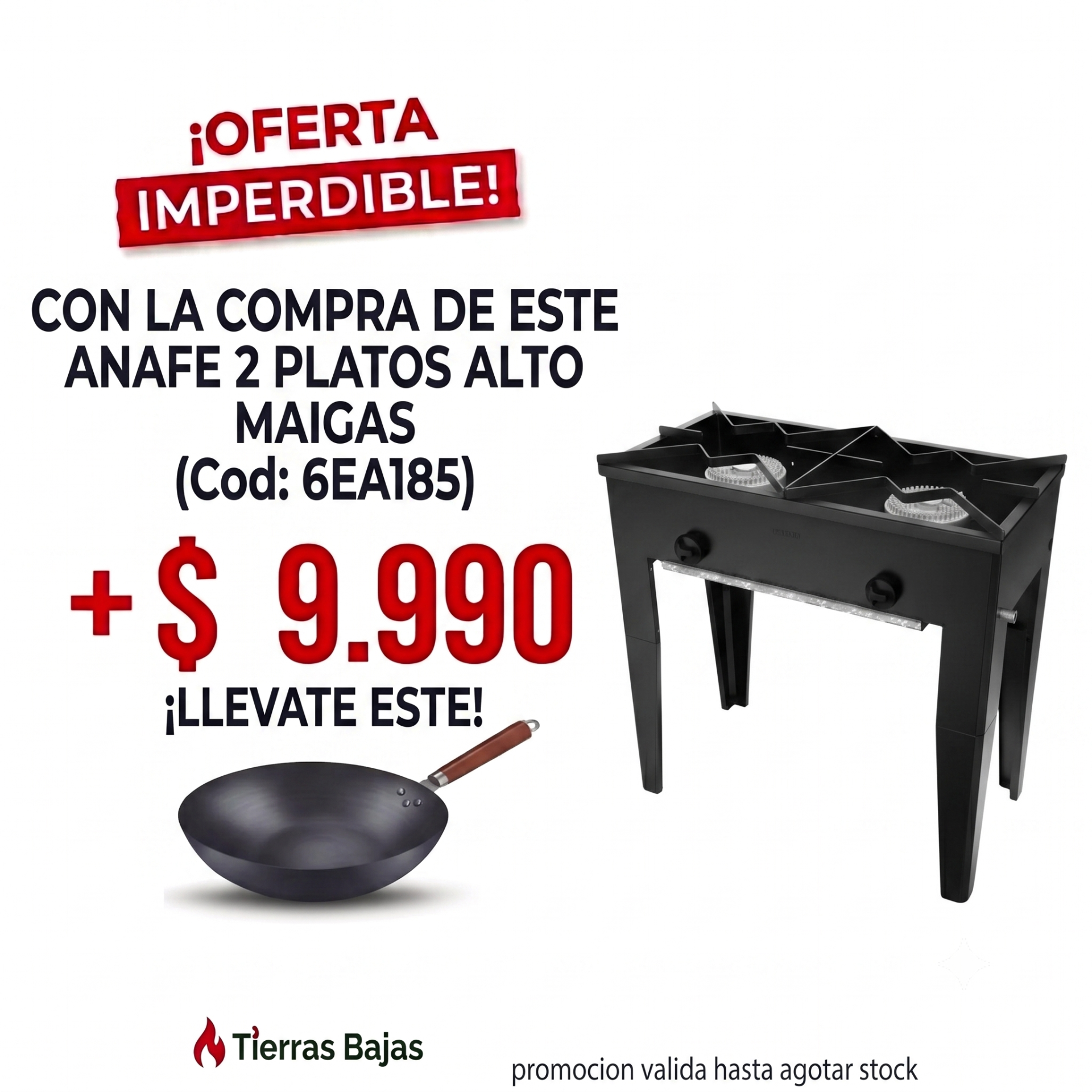2P ALTO Anafe Doble Alto 6EA185 Maigas