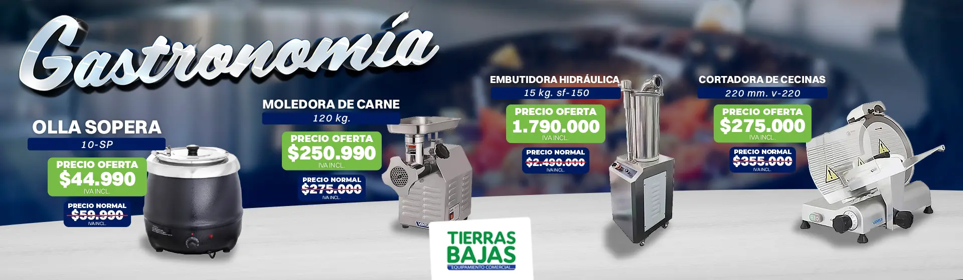 Tierras Bajas Banner Gastronomía