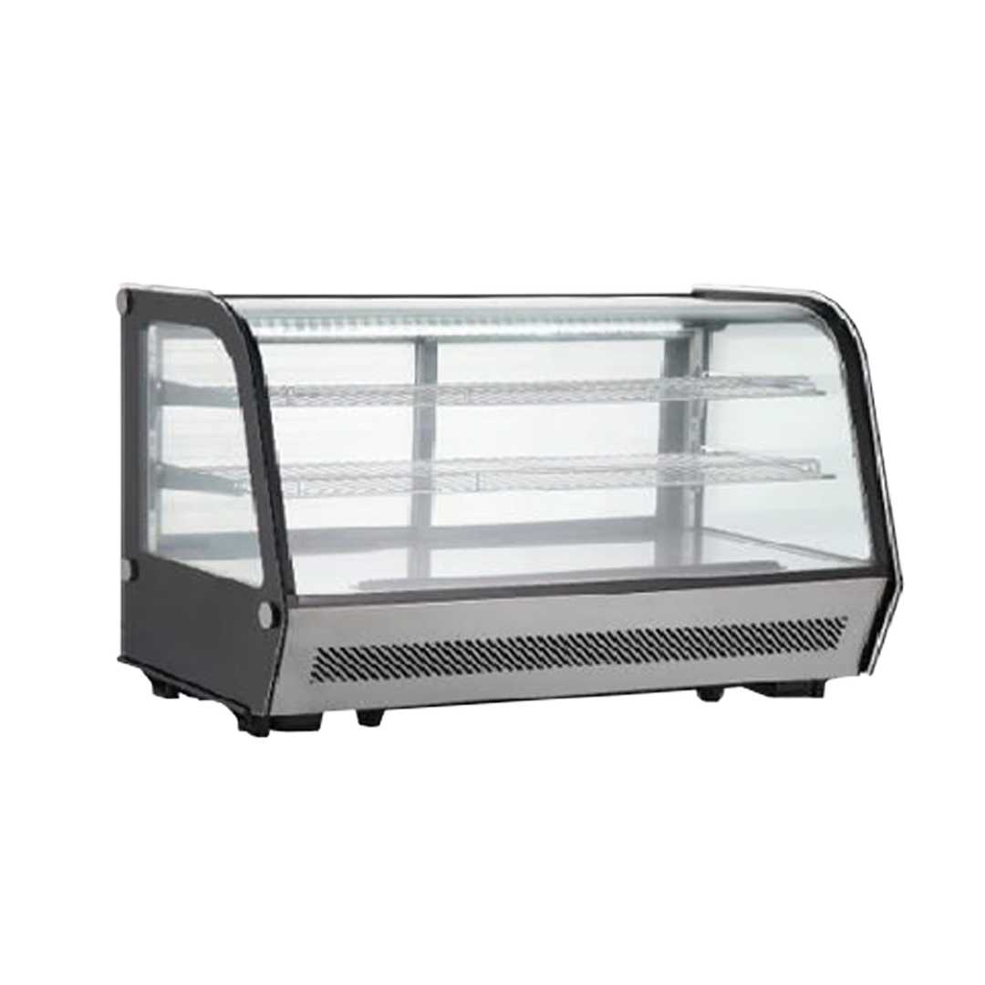109664-1-1 Vitrina Refrigerada GVR-160 Vidrio Curvo 90 mm 160 litros, Acero Inoxidable, ITA