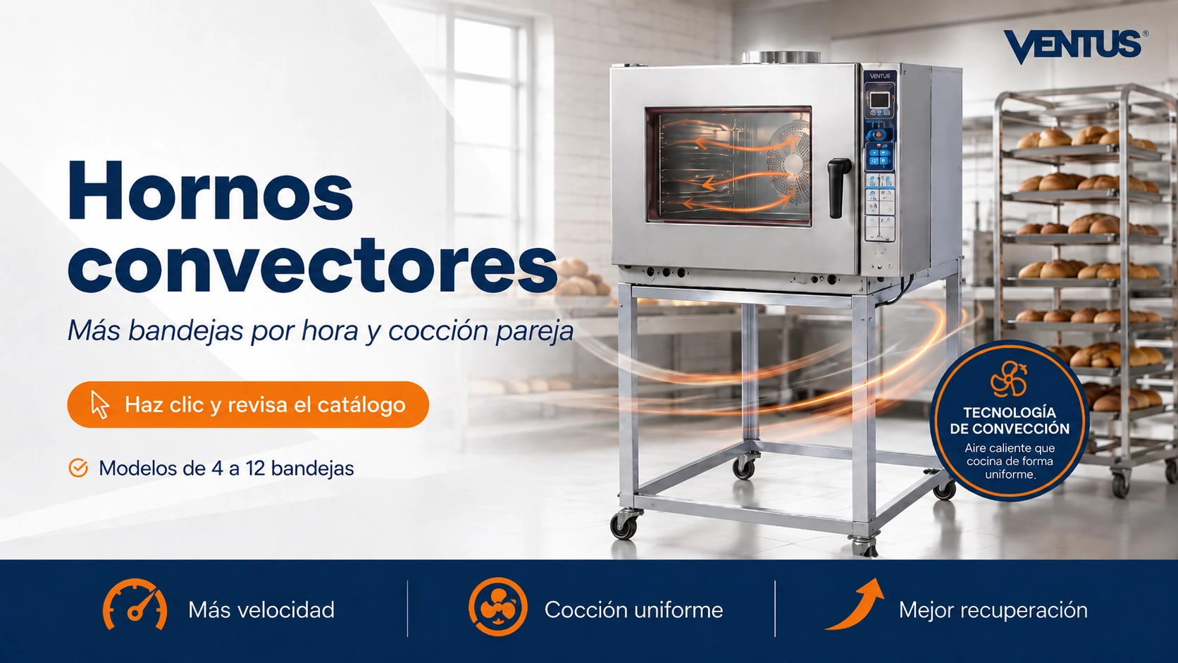 Tipos de hornos para pan: Cuál te conviene según tu producción 2 Revisa el catálogo de hornos convectores en Tierras bajas
