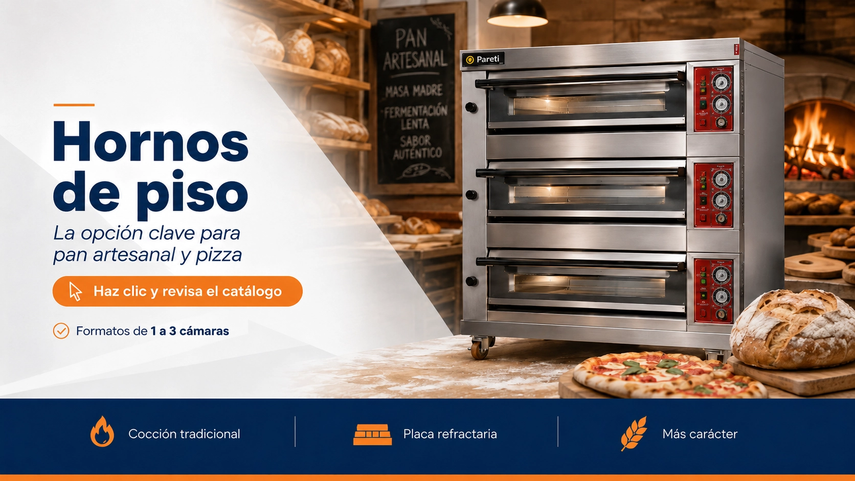 Tipos de hornos para pan: Cuál te conviene según tu producción 3 Revisa nuestro catálogo de hornos de piso en Tierras Bajas